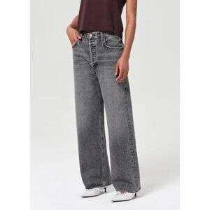 Agolde Low Slung Baggy Jeans Womens 28 Black Denim Wide Leg Classic Casual Y2K